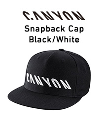 CANYON Snapback Cap: Black/White